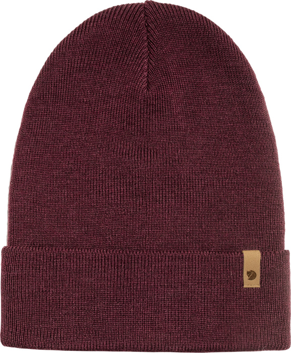 Czapka wełniana Fjallraven Classic Knit Hat - dark garnet, zdjęcie 3
