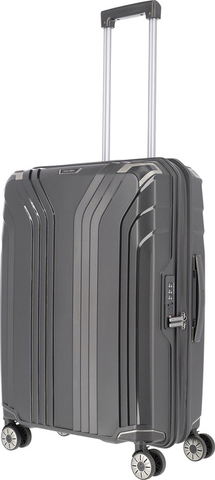 Walizka średnia poszerzana Travelite Elvaa 66 cm Czarna