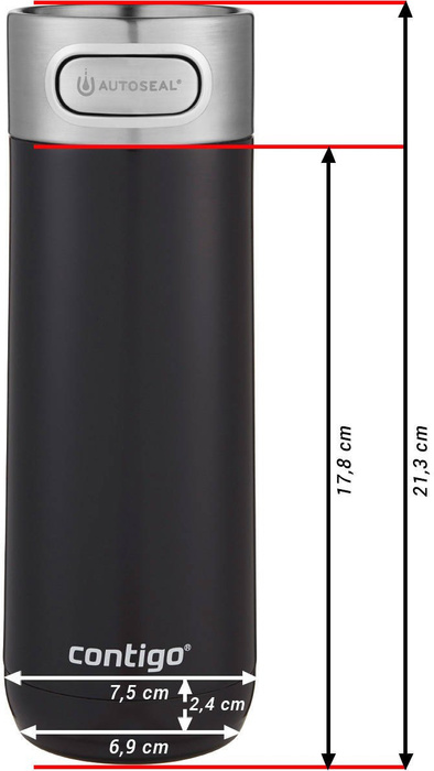 Kubek termiczny Contigo Luxe 470 ml Stainless Steel, zdjęcie 7