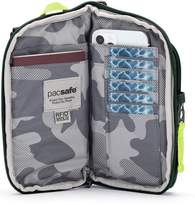 Torba antykradzieżowa na ramię Pacsafe Go Tech 0,2L- Spruce Green, zdjęcie 6