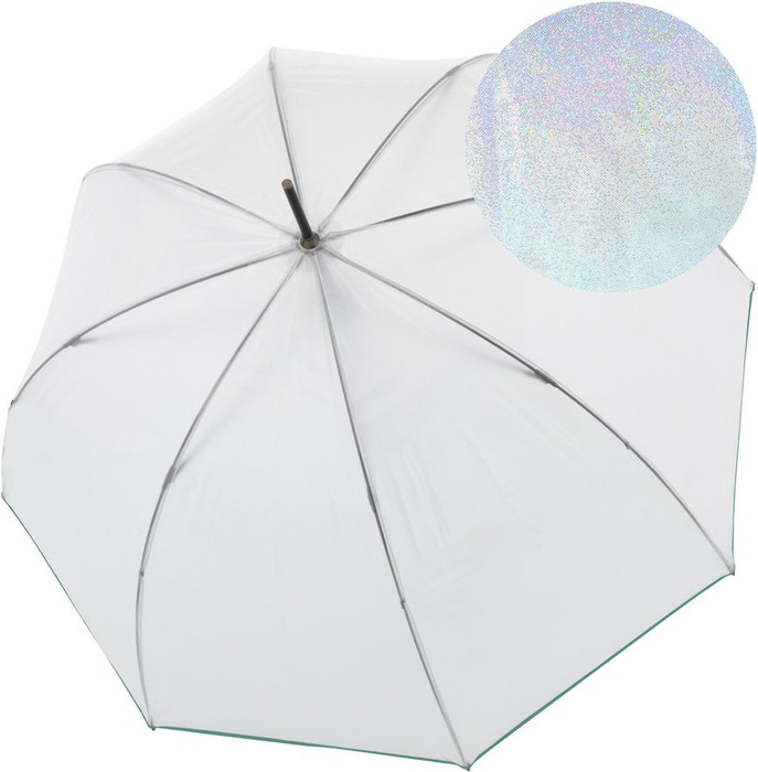 Parasol długi Knirps C.760 Stick Transparent Stardust agave, zdjęcie 2