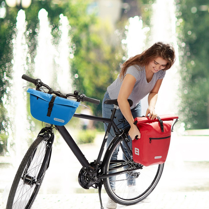 Torba rowerowa Travelite Basics Czerwona, zdjęcie 7