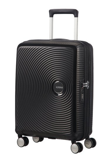 Walizka kabinowa American Tourister Soundbox 55 cm powiększana różowa