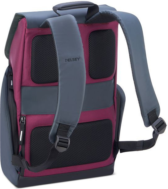 Plecak antykradzieżowy Delsey Securflap 21L Burgundy, zdjęcie 7