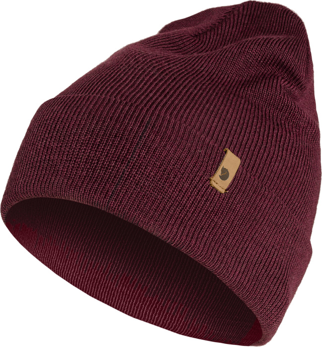 Czapka wełniana Fjallraven Classic Knit Hat - dark garnet