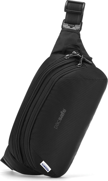 Saszetka biodrowa antykradzieżowa męska Pacsafe MetroSafe LS120 2L Econyl Black, zdjęcie 6