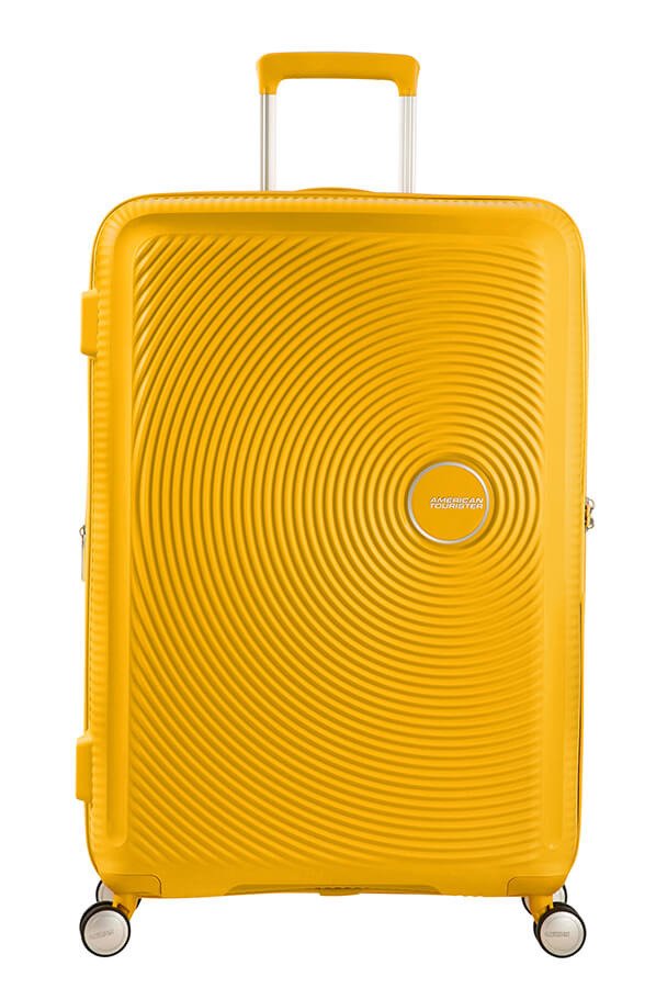 Walizka kabinowa American Tourister Soundbox 55 cm powiększana żółta