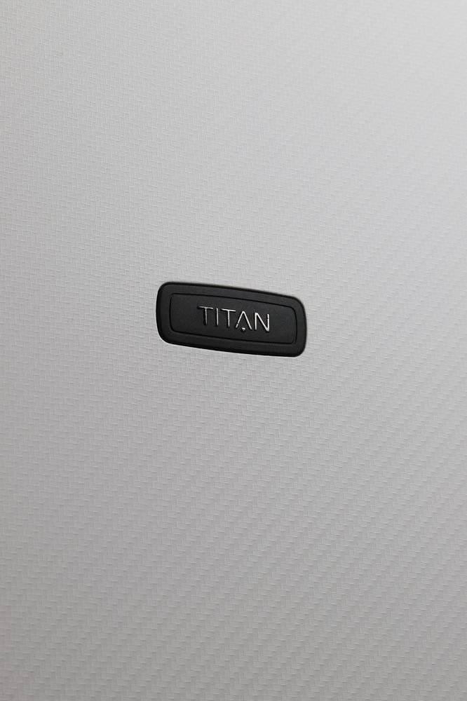 Walizka średnia - poszerzana Titan Compax biała