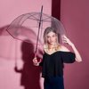 Parasol przeźroczysty Derby Transparent fioletowy